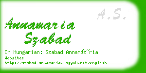 annamaria szabad business card